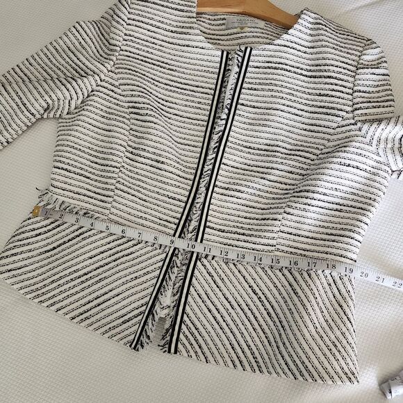 Tahari Striped Black and White Blazer - Picture 9 of 14